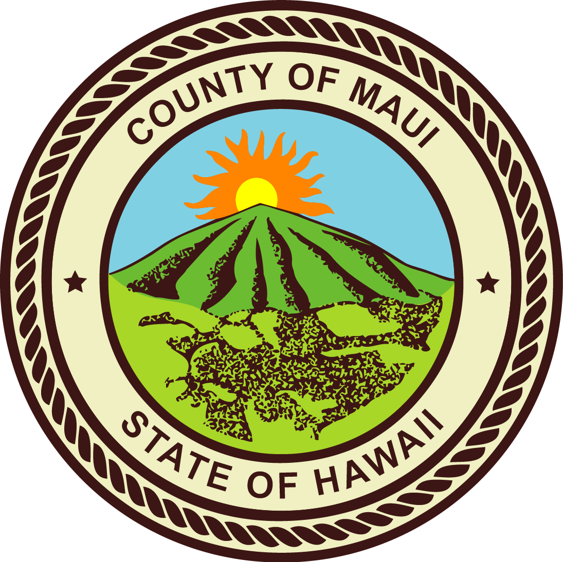 County of Maui State of Hawaii Logo